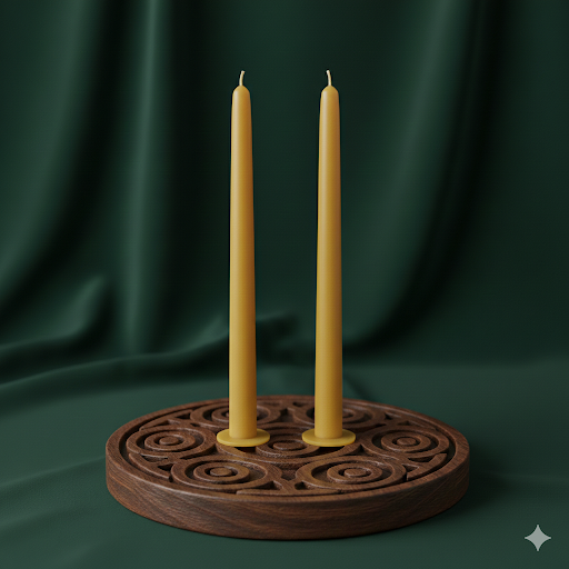 10” Beeswax Taper Candles