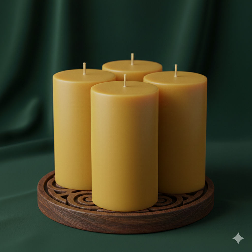 Beeswax Pillar Candle